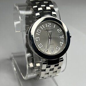 Longines Stainless Steel Silver Tone 37mm Automatic Men’s Date Watch On Bracelet